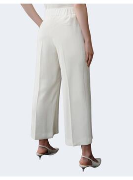 Pantalon Marella Grace blanco crepe para mujer