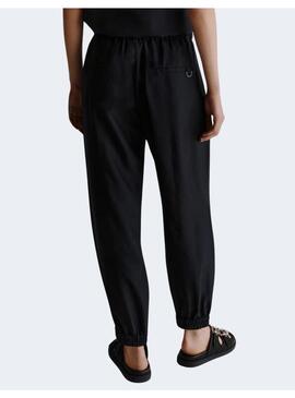 Pantalon Marella Abetaia negro jogger mujer