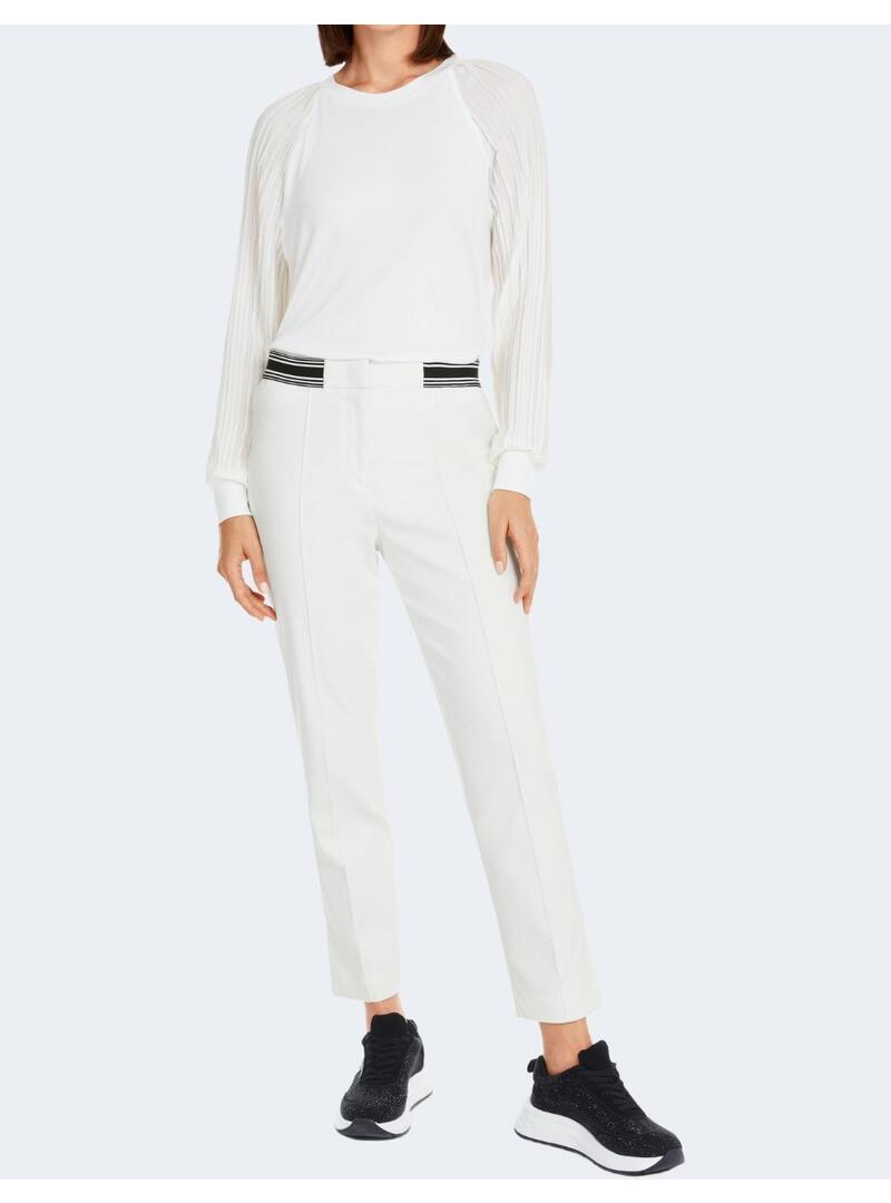 Pantalon Marccain blanco goma cintura para mujer