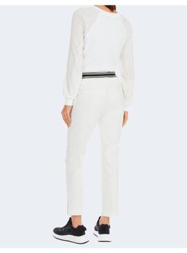 Pantalon Marccain blanco goma cintura para mujer