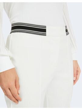 Pantalon Marccain blanco goma cintura para mujer