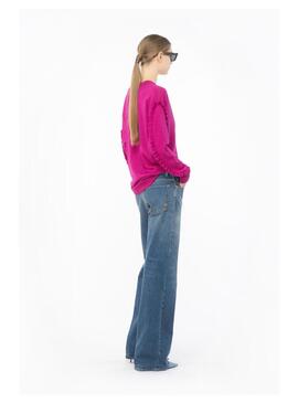 Cardigan Buganvilla Largo Morado
