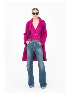 Cardigan Buganvilla Largo Morado