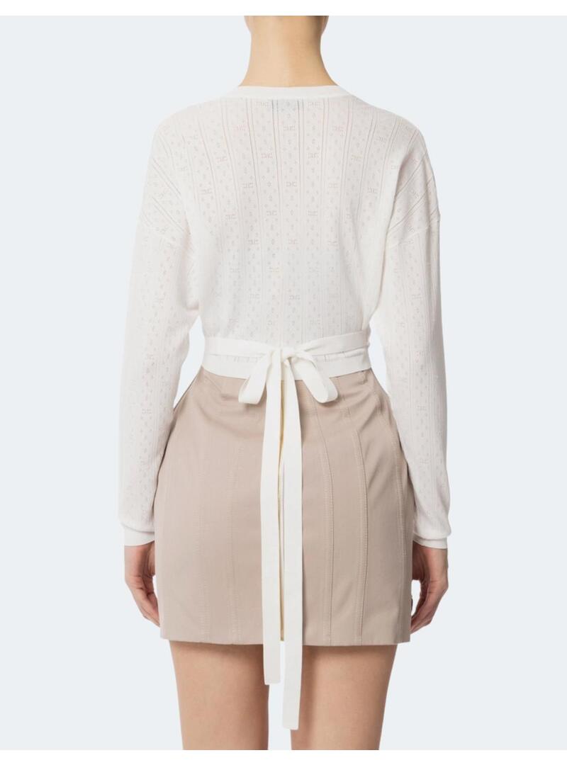 Cardigan elisabetta franchi encaje blanco para muj