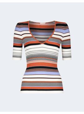 Jersey Liu Jo punto rayas colores para mujer