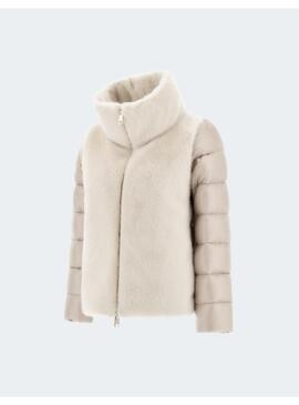 Chaqueta Herno Pelo Delantero Beige