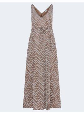 Vestido Marella Vela marrón lúrex para mujer