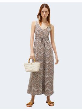 Vestido Marella Vela marrón lúrex para mujer
