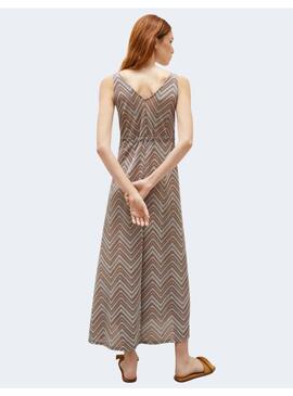 Vestido Marella Vela marrón lúrex para mujer