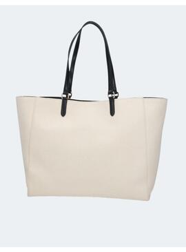 Bolso twinset tote logo beige para mujer