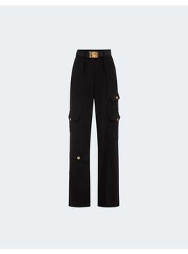 Pantalon negro multibolsillos