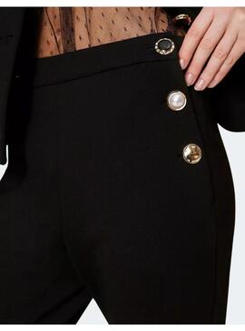 Pantalón twinset cropped negro para mujer