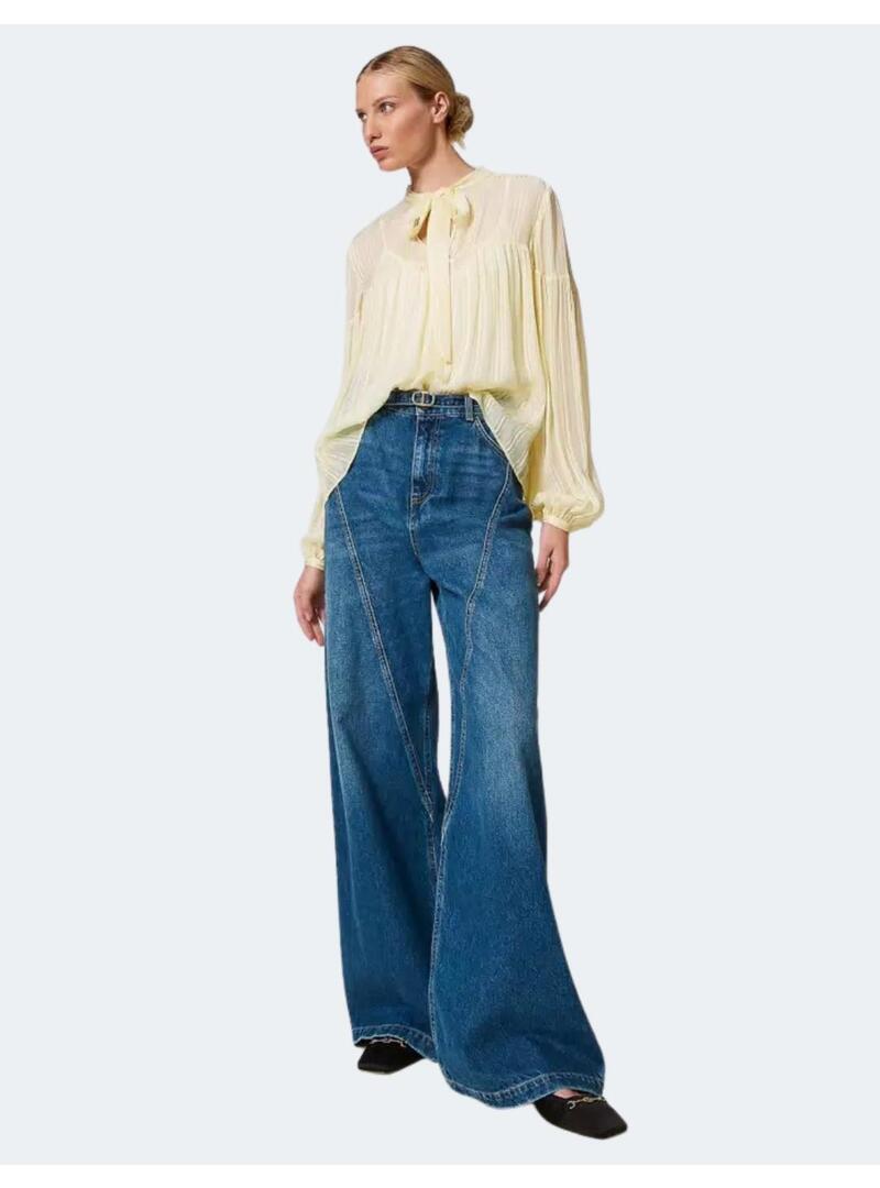 Jean twinset ancho cinturón para mujer