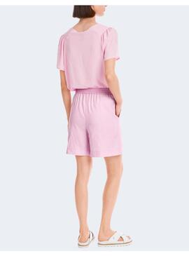 Bermuda Marccain rosa lino para mujer