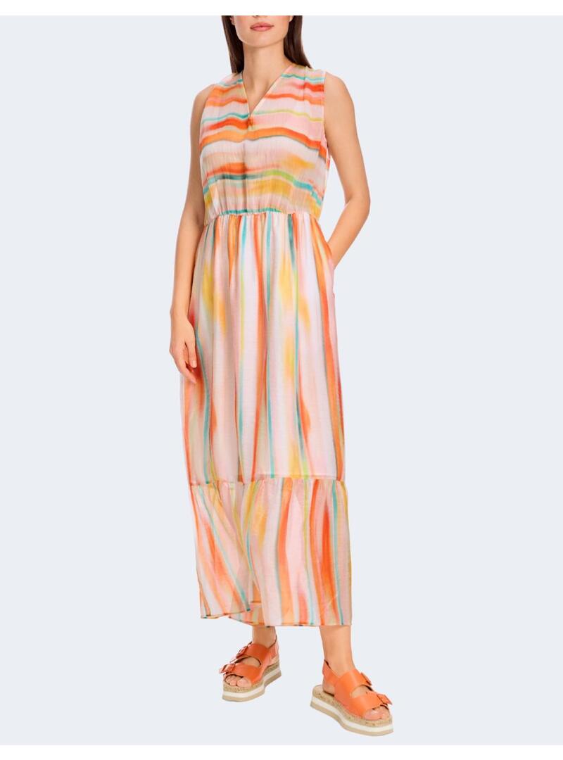 Vestido Marccain rayas multicolor sin mangas mujer