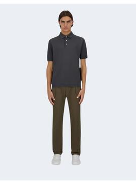 Polo Knitted Jersey Plomo