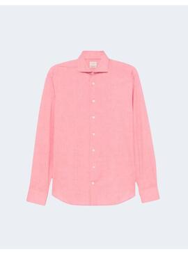Camisa Rossini Lino Light Red Plani