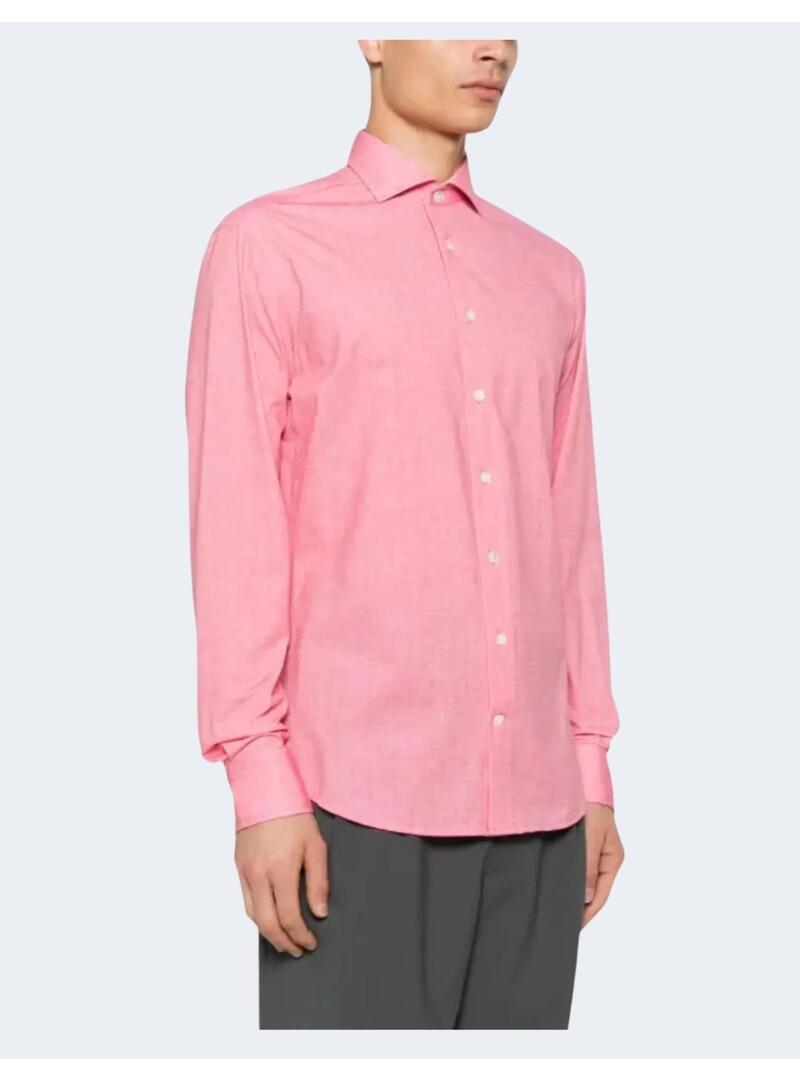 Camisa Rossini Lino Light Red Plani