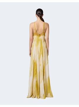 Vestido elisabetta franchi lencero verde para muje