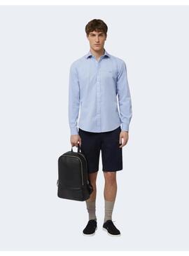 Camisa Regular Microsquares Sky