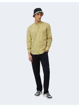 Camisa Regular Flowers Yellow