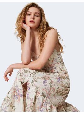 Vestido twinset flores tirantes mujer