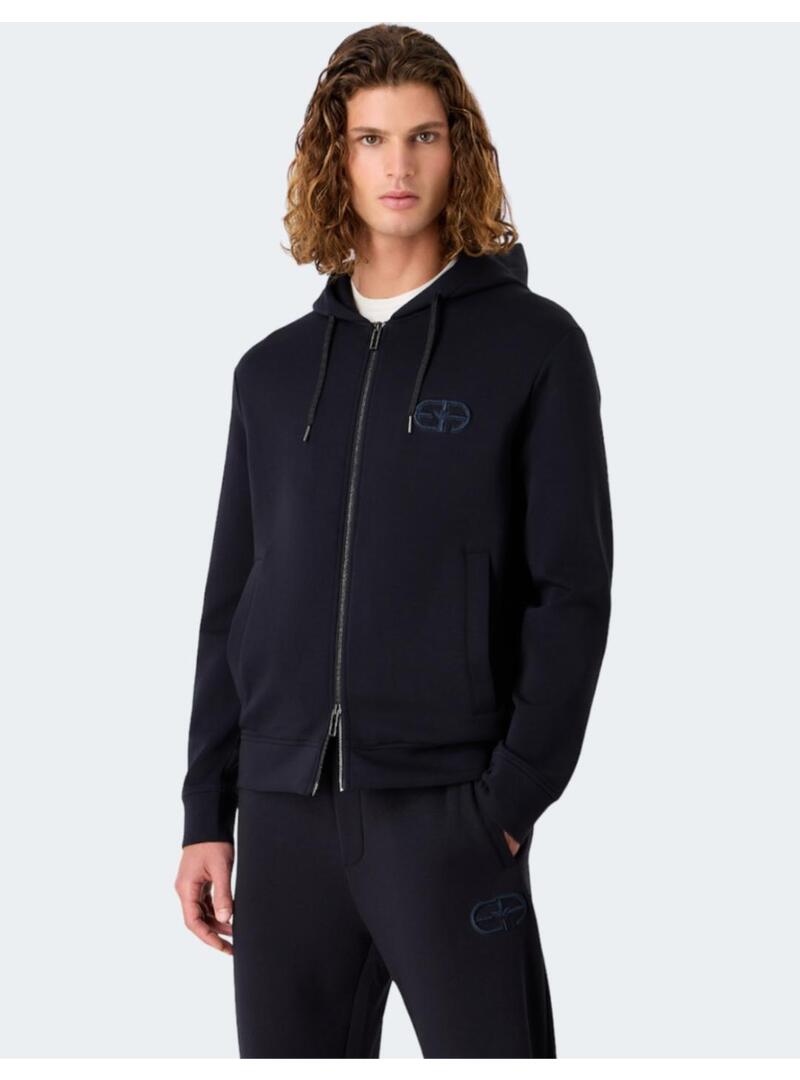 Sudadera Hood Zip EA Navy